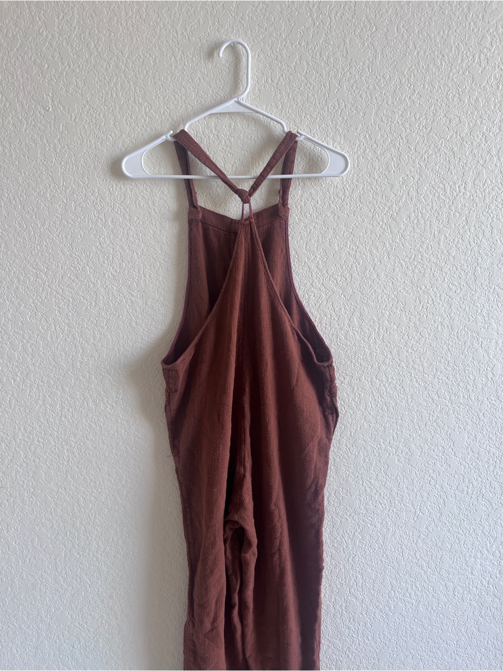 Free People Rust Linen Blend Overalls Jumpsuit - Picture 4 of 4
